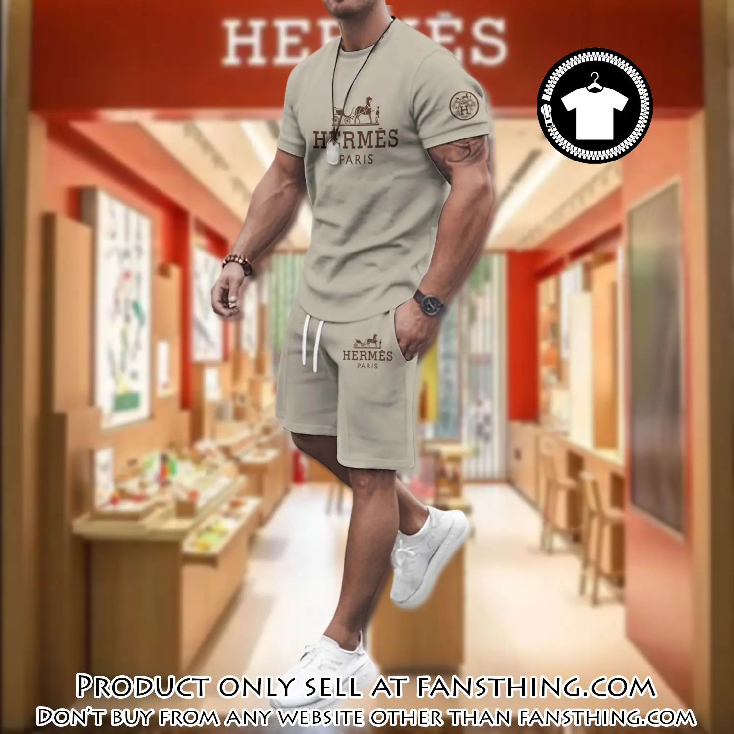 Hermes combo unisex tshirt & short limited luxury outfit cts1108 fst5902339